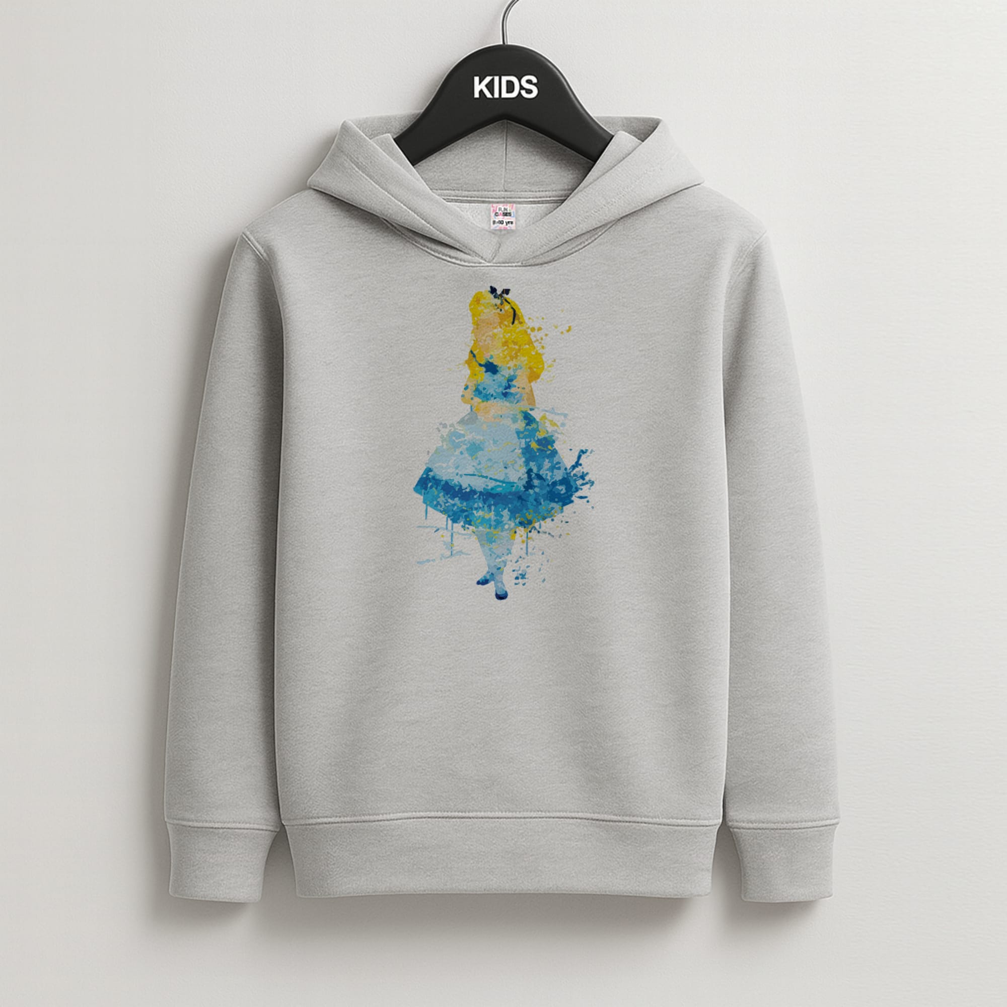 Watercolour Alice in Wonderland Fairytale Kids Hoodie