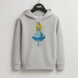Watercolour Alice in Wonderland Fairytale Kids Hoodie