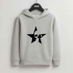 Skulls And Stars - Skate Aesthetic  Kids Grey Hoodie