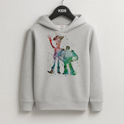 Watercolour Woody & Buzz A Story of Toys Fairytale Kids Hoodie 2