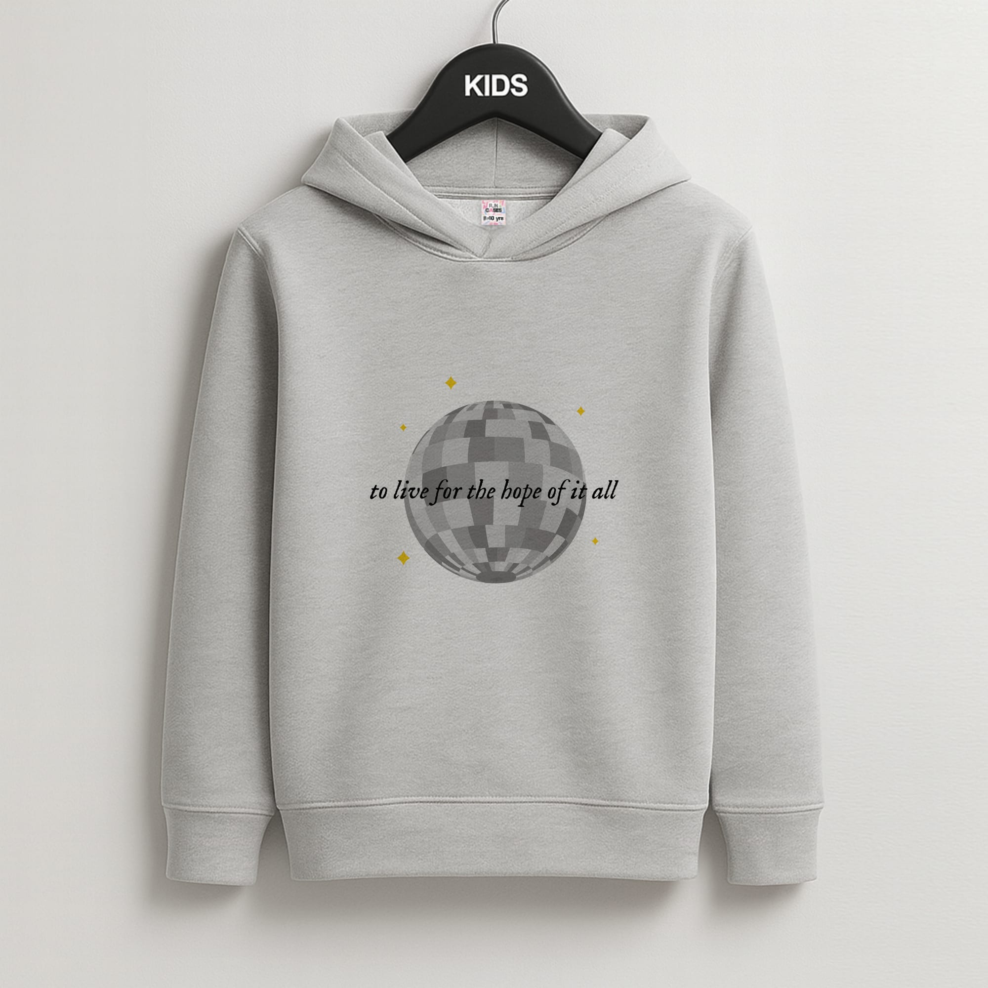 To Live For The Hope Of It All - Taylor Kids Grey Hoodie