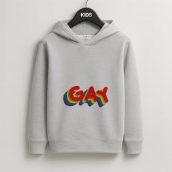 Gay Rainbow - Pride Kids Grey Hoodie