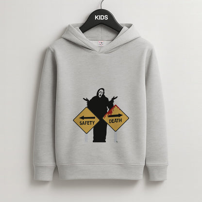 Safety Or Death - Scream Kids Grey Hoodie