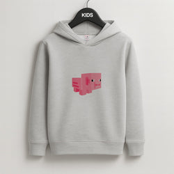 Mining Pig Kids Grey Hoodie