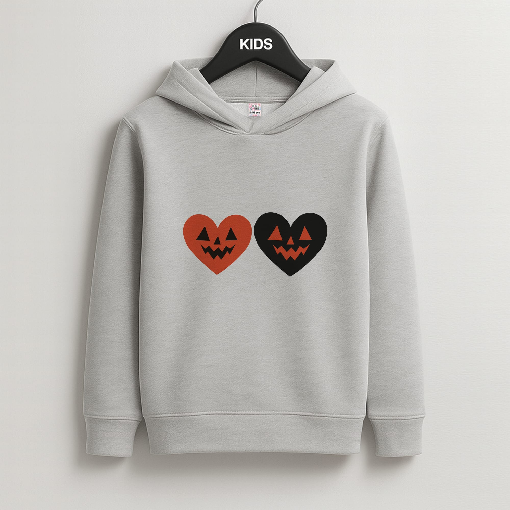 Halloween Pattern 13 Kids Grey Hoodie