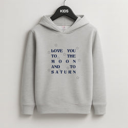 Love You To The Moon And To Saturn - Taylor Kids Grey Hoodie