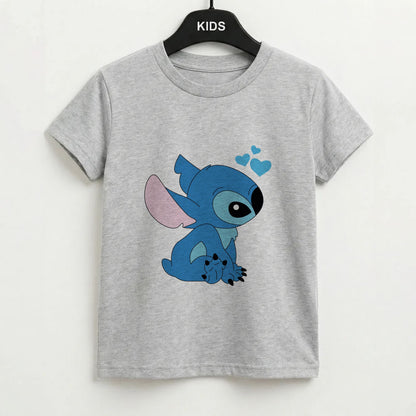 Blue Hearts Alien Blue Valentine's Kids T-Shirt