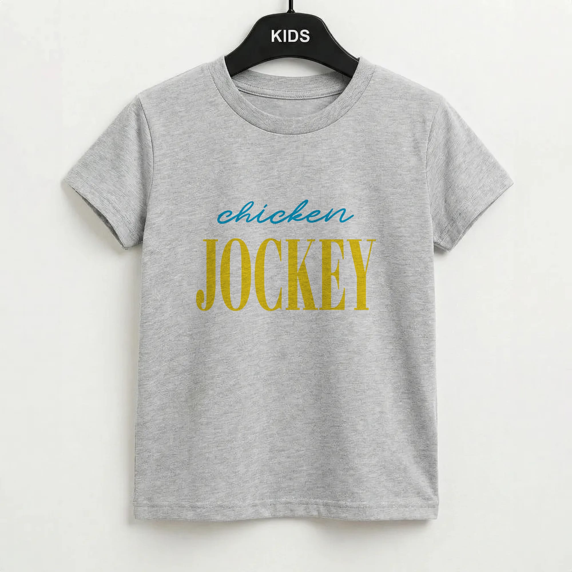 Chicken Jockey Blue Kids T-Shirt
