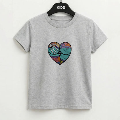 Sally And Jack Heart - TNBC Kids T-Shirt