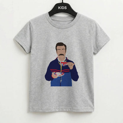 Ted Drinking Tea Kids T-Shirt