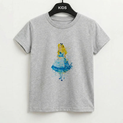 Watercolour Alice in Wonderland Fairytale Kids T-Shirt