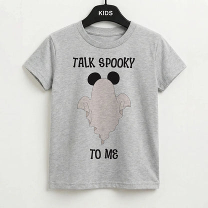 Talk Spooky To Me Mouse Ghost Kids T-Shirt