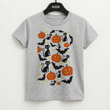 Pumpkin And Cats - Halloween Kids T-Shirt