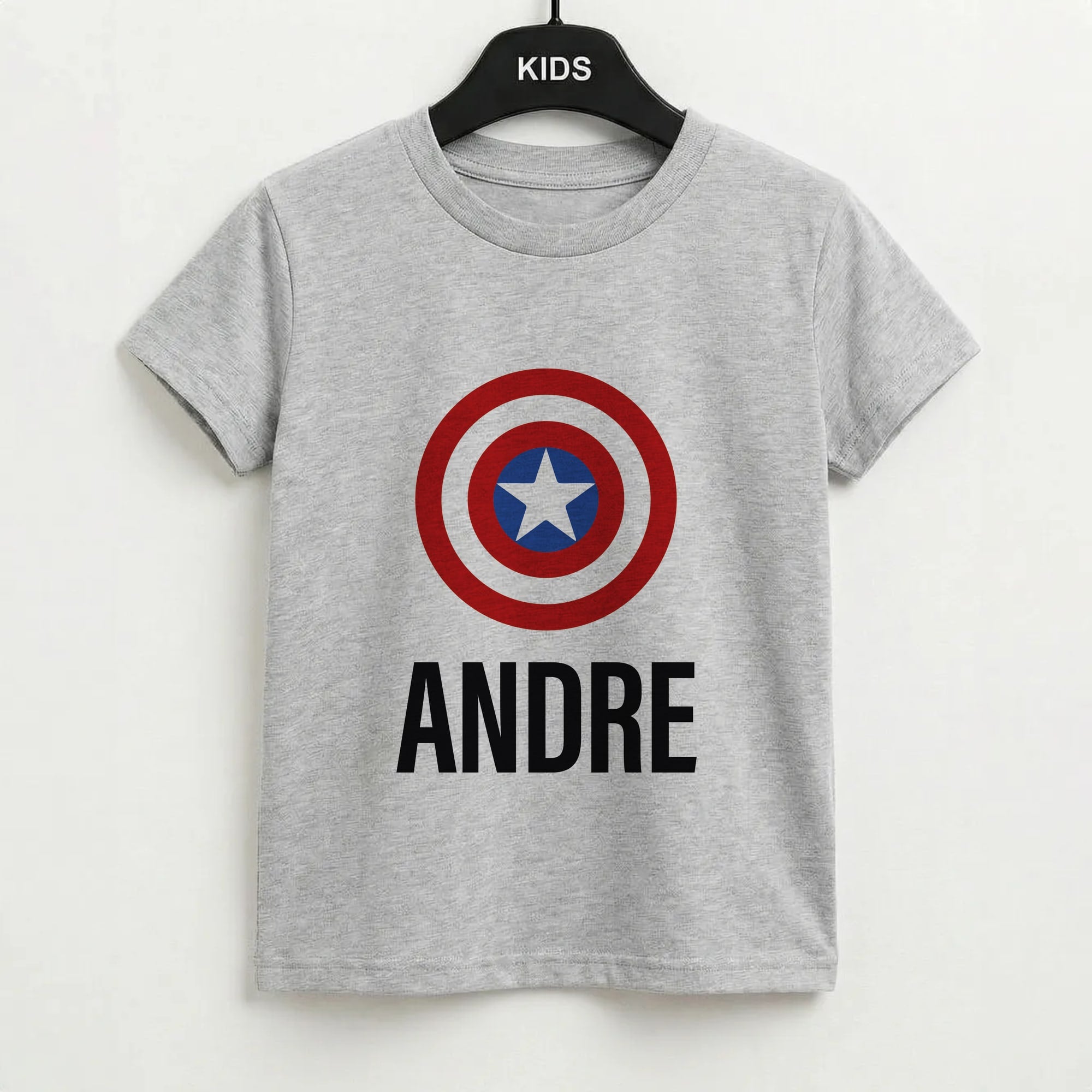 Captain America - Personalised Superhero Comic Kids T-Shirt