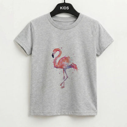 Watercolour Flamingo Painting Kids T-Shirt