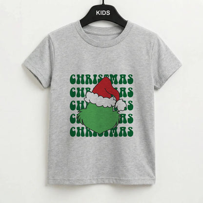 Green Creature Christmas Kids T-Shirt