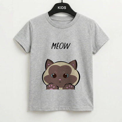 Meow Green - Cats Kids T-Shirt