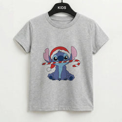 Cute Blue Alien Candycane Kids T-Shirt