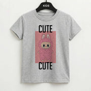 Cute Pink Monster Kids T-Shirt 2