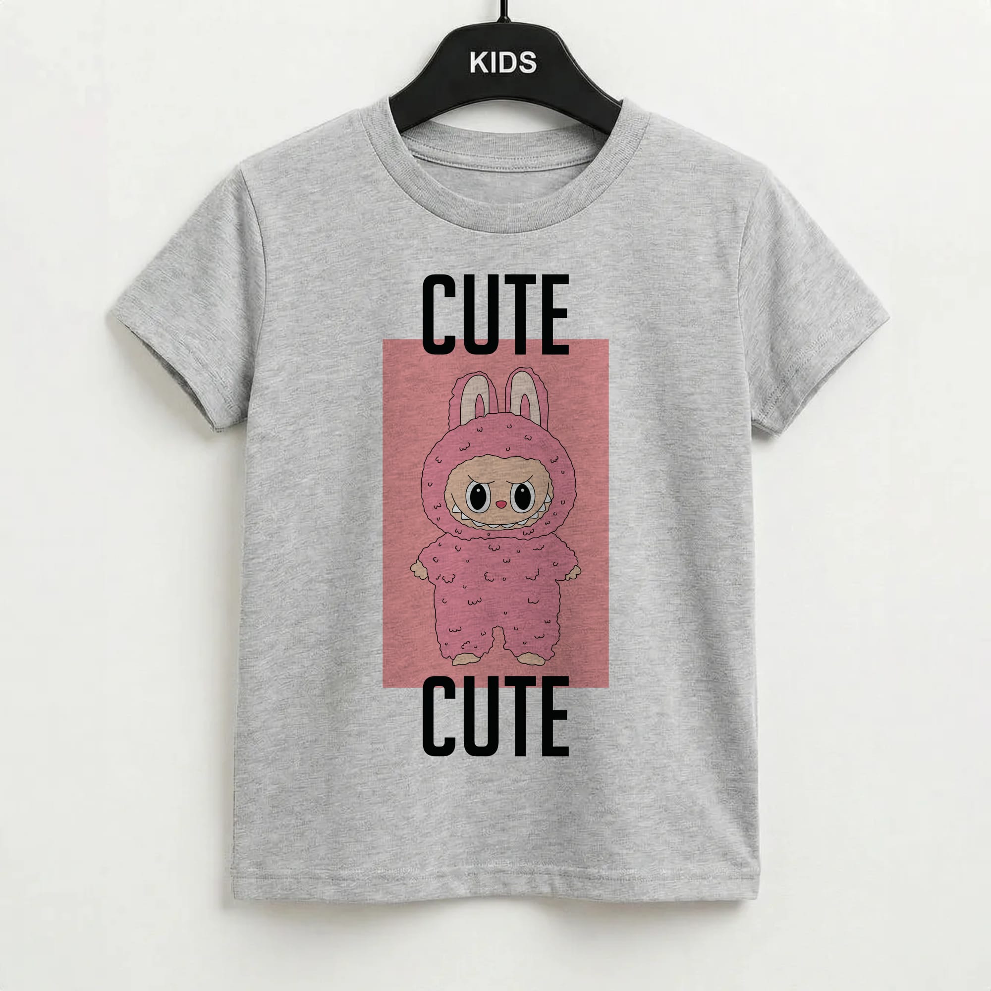 Cute Pink Monster Kids T-Shirt