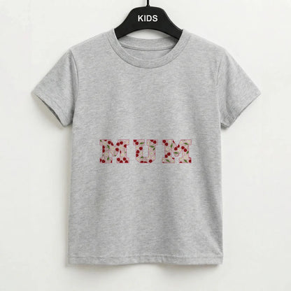 Floral Varsity Mum Kids T-Shirt