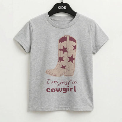 I'm Just A Cowgirl Kids T-Shirt
