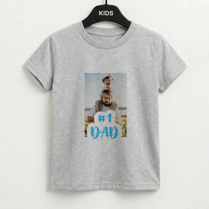 Hashtag 1 Dad - Personalised Father's Day Kids T-Shirt