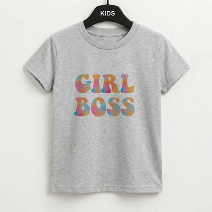 Girl Boss - Aesthetic Quote Kids T-Shirt