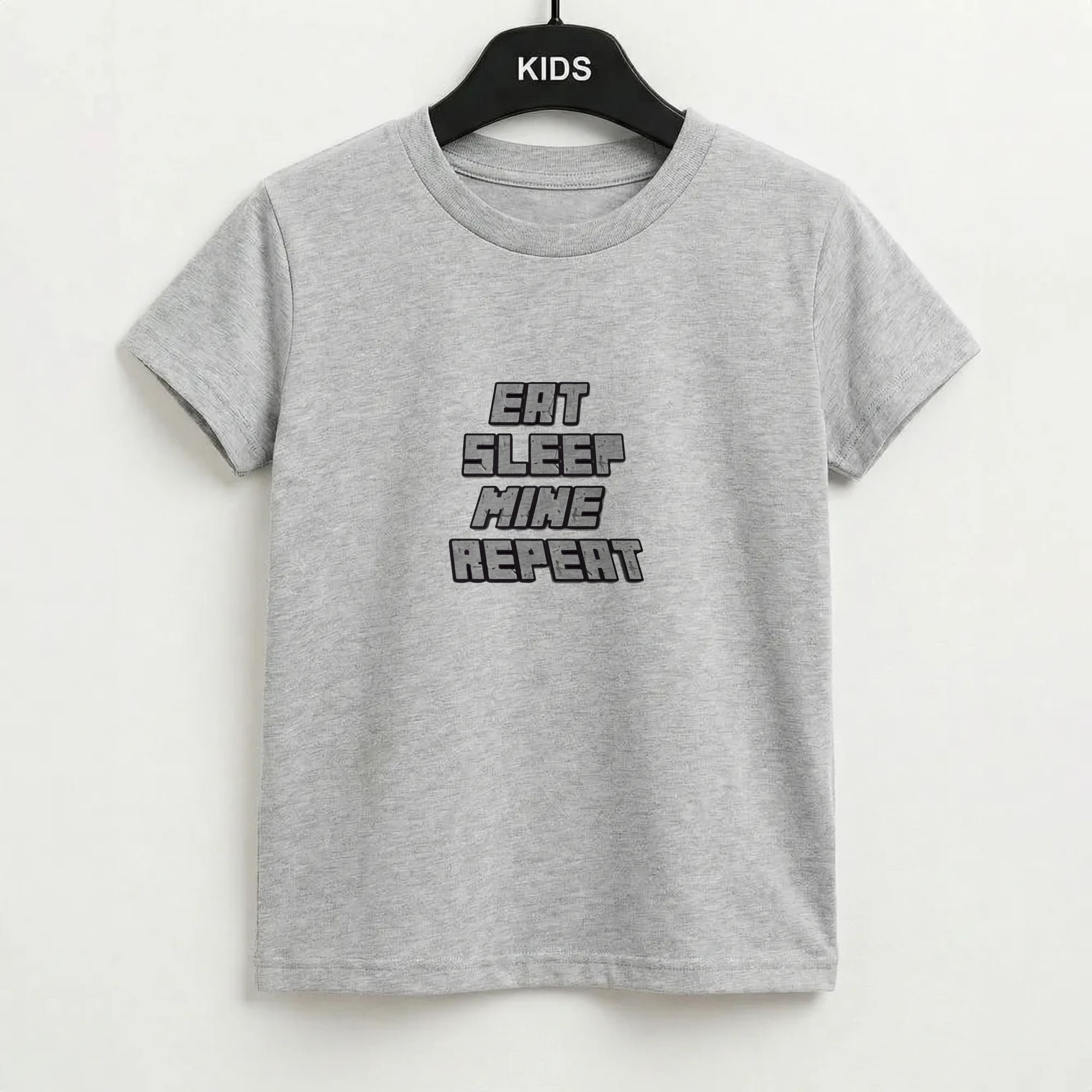 Eat Sleep Mine Repeat Kids T-Shirt