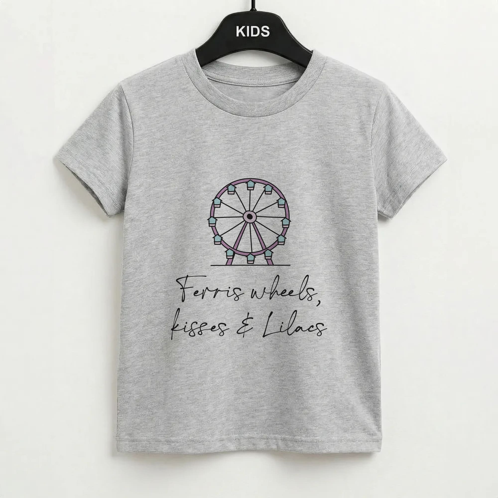 Ferris Wheels, Kisses & Lilacs Kids T-Shirt