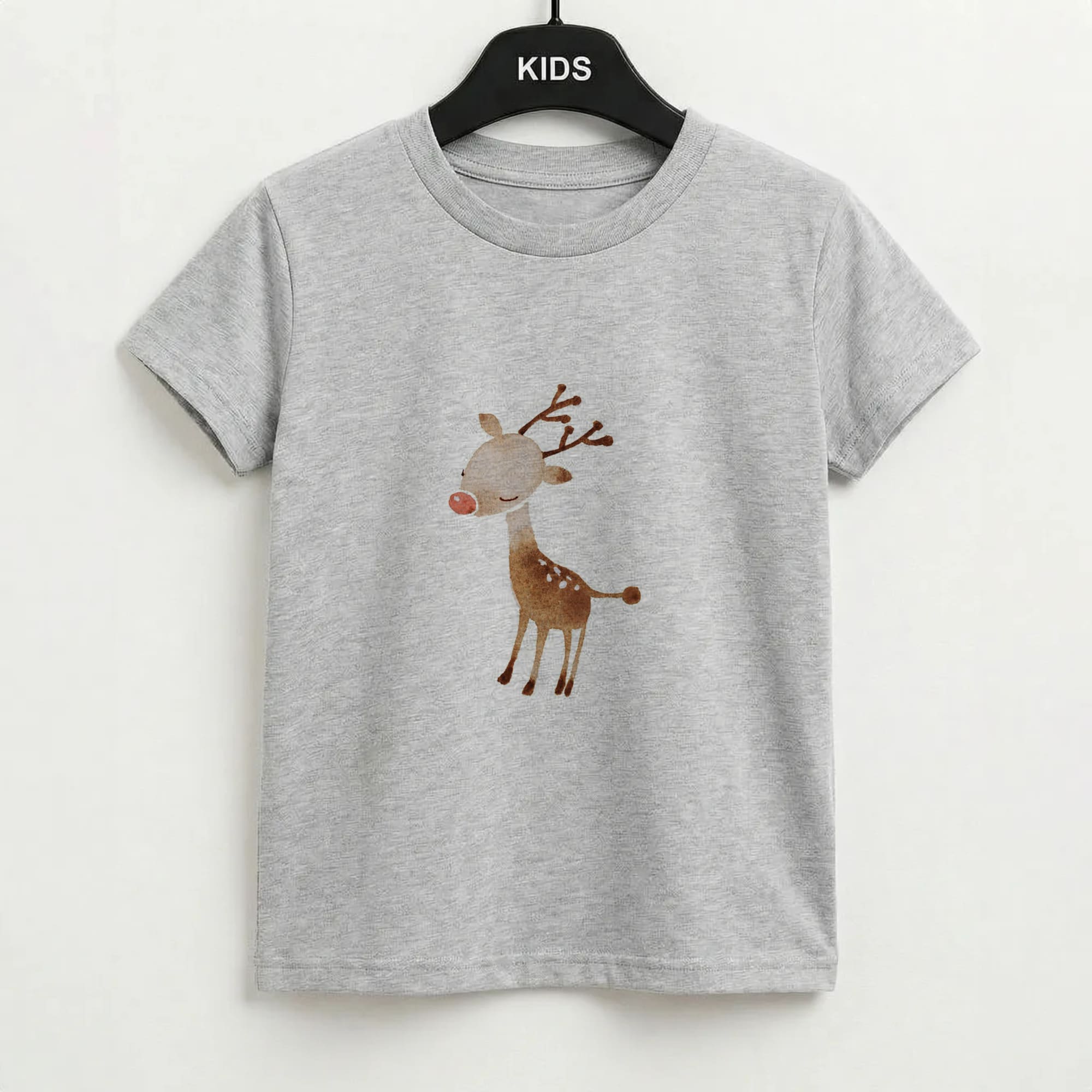 Watercolour Rudolph The Reindeer Kids T-Shirt