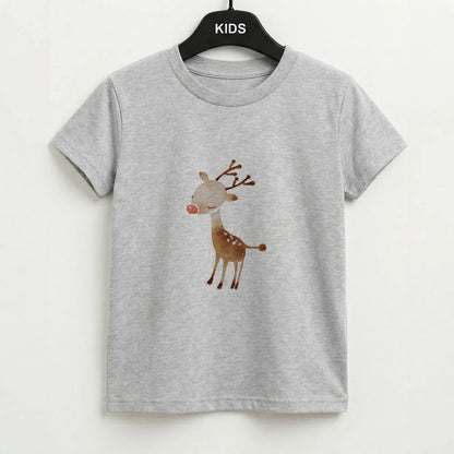 Watercolour Rudolph The Reindeer Kids T-Shirt
