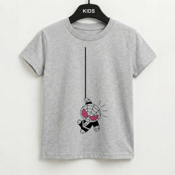 Pink Hanging Spider Hero  Kids T-Shirt