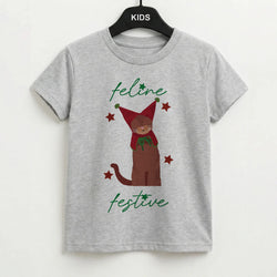 Feline Festive  Kids T-Shirt