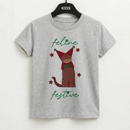 Feline Festive  Kids T-Shirt