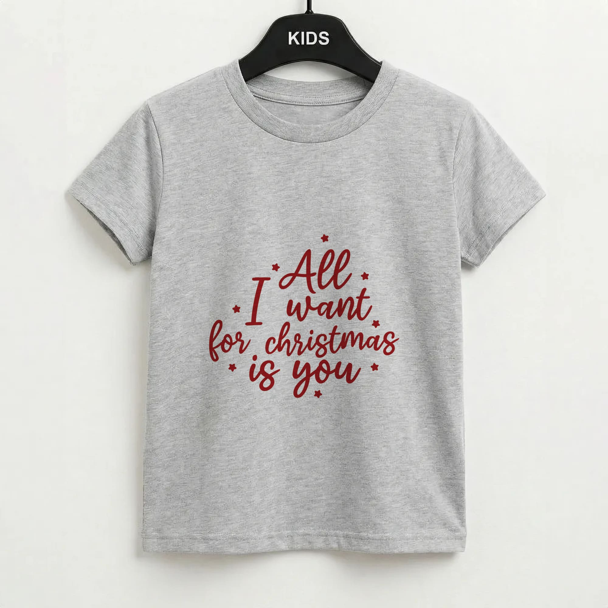 All I Want For Christmas Is You Stars Kids T-Shirt