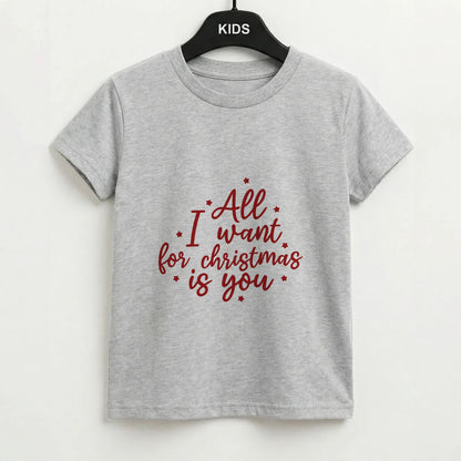 All I Want For Christmas Is You Stars Kids T-Shirt