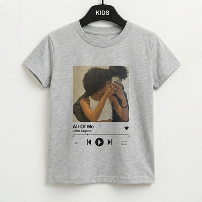 Album Cover - Personalised Couples Kids T-Shirt