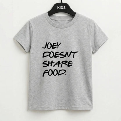 Joey Doesn't Share Food, Black Kids T-Shirt