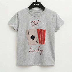 Get Lucky Set Of Cards Kids T-Shirt