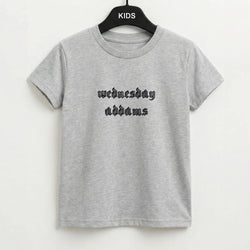 Wednesday Typogrophy Kids T-Shirt