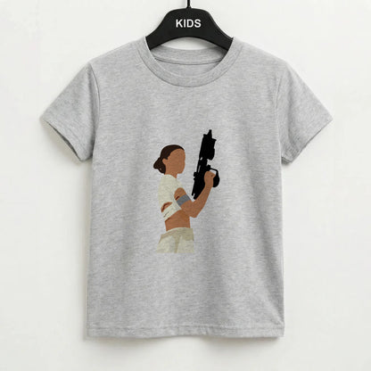Leia With Gun Kids T-Shirt