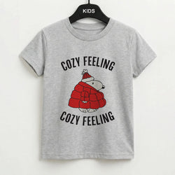 Cozy Feeling Cartoon Beagle Puffer Jacket Kids T-Shirt