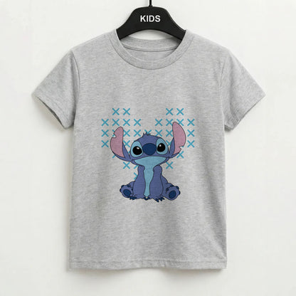 Blue Alien Hearts Kids T-Shirt