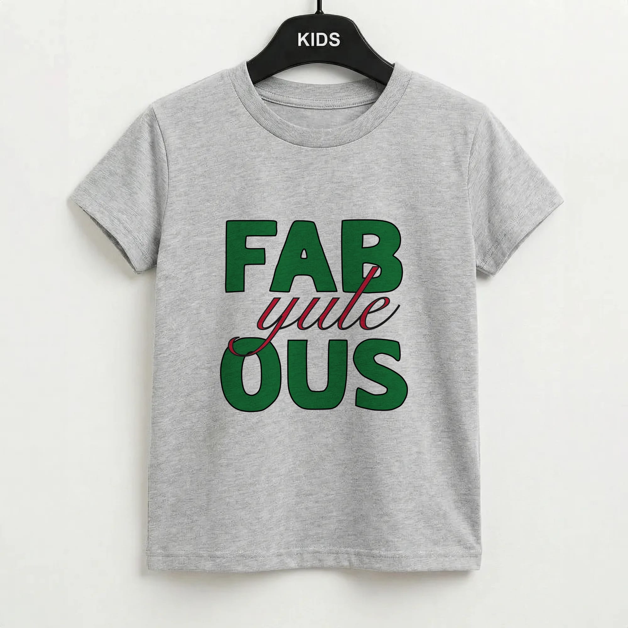 Fab-Yule-Ous Red - Christmas Puns Kids T-Shirt