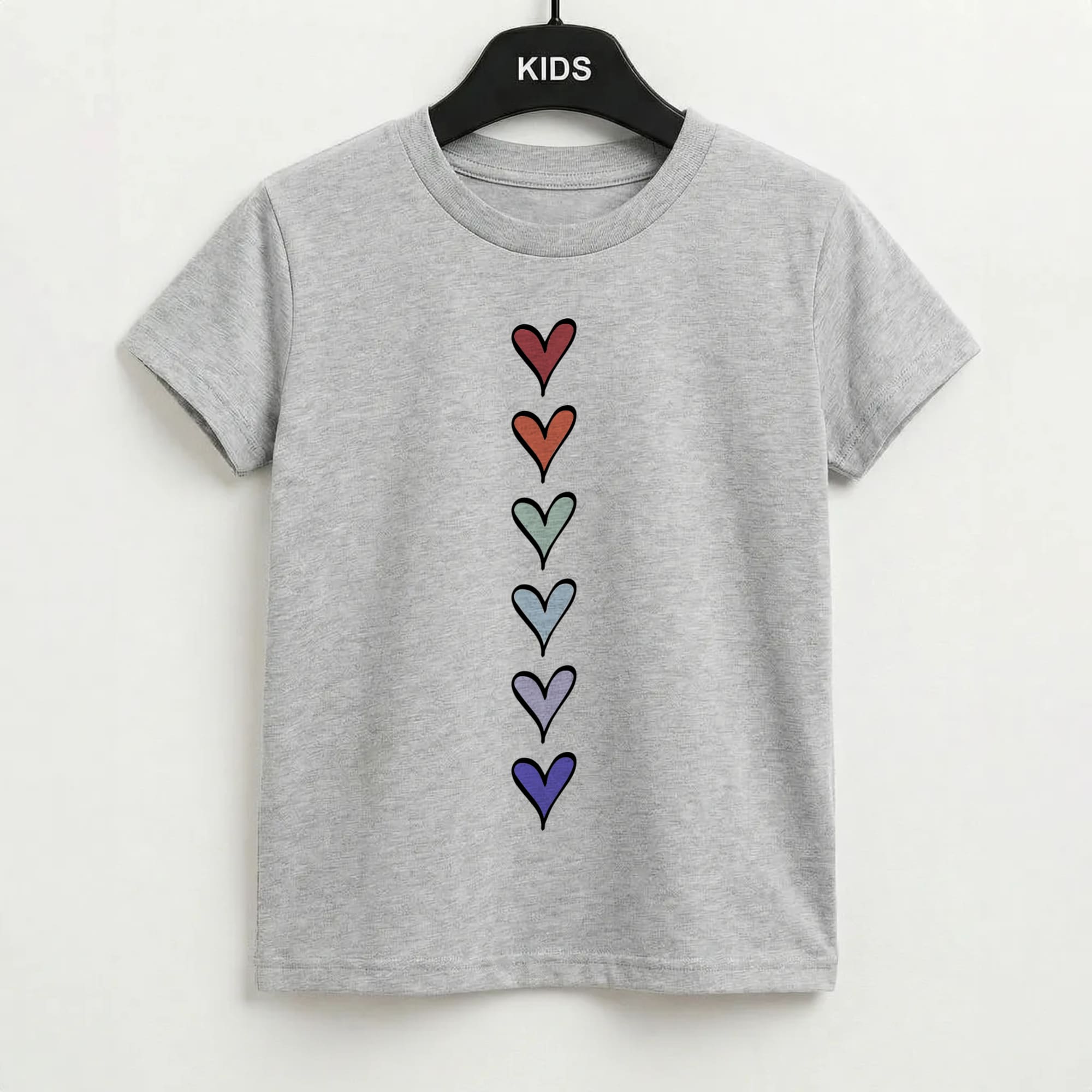 Love Heart Line Kids T-Shirt