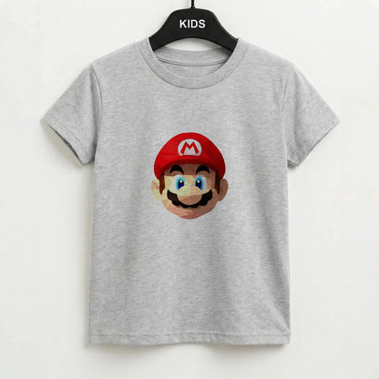 Mario Face - Mario Kids T-Shirt