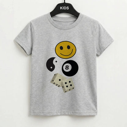 8 Ball Pattern - Skate Aesthetic  Kids T-Shirt