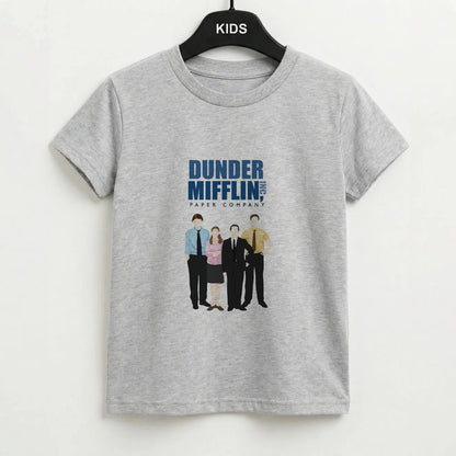 Office Cartoon - Dunder Mifflin Kids T-Shirt