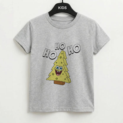 Christmas Tree Cartoon Sponge Kids T-Shirt